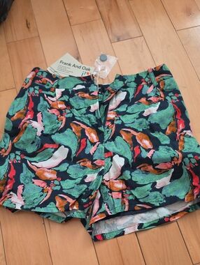 Frank And Oak Tropical Print Shorts